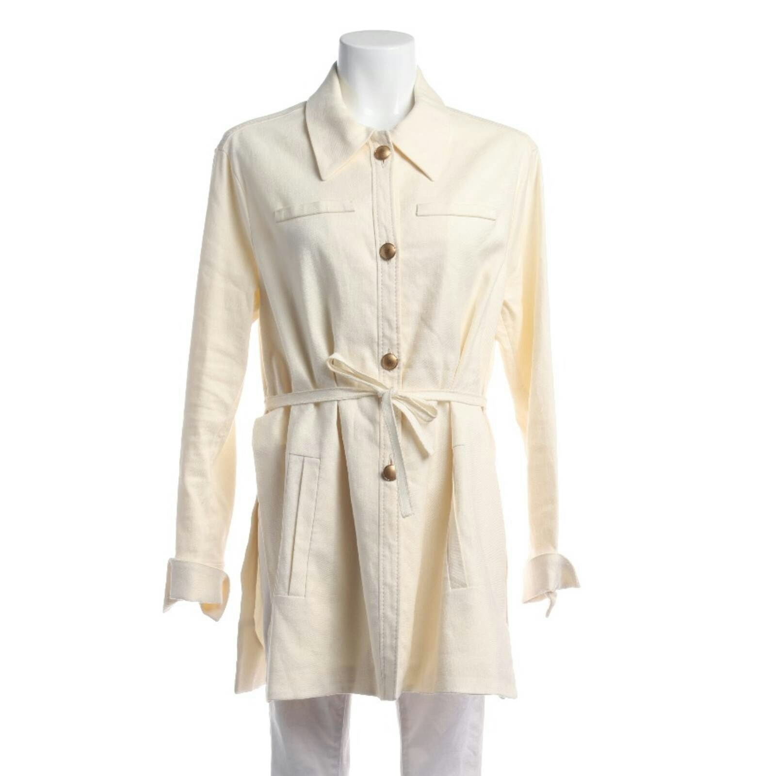 Image 1 of Denim Coat 42 Beige in color White | Vite EnVogue