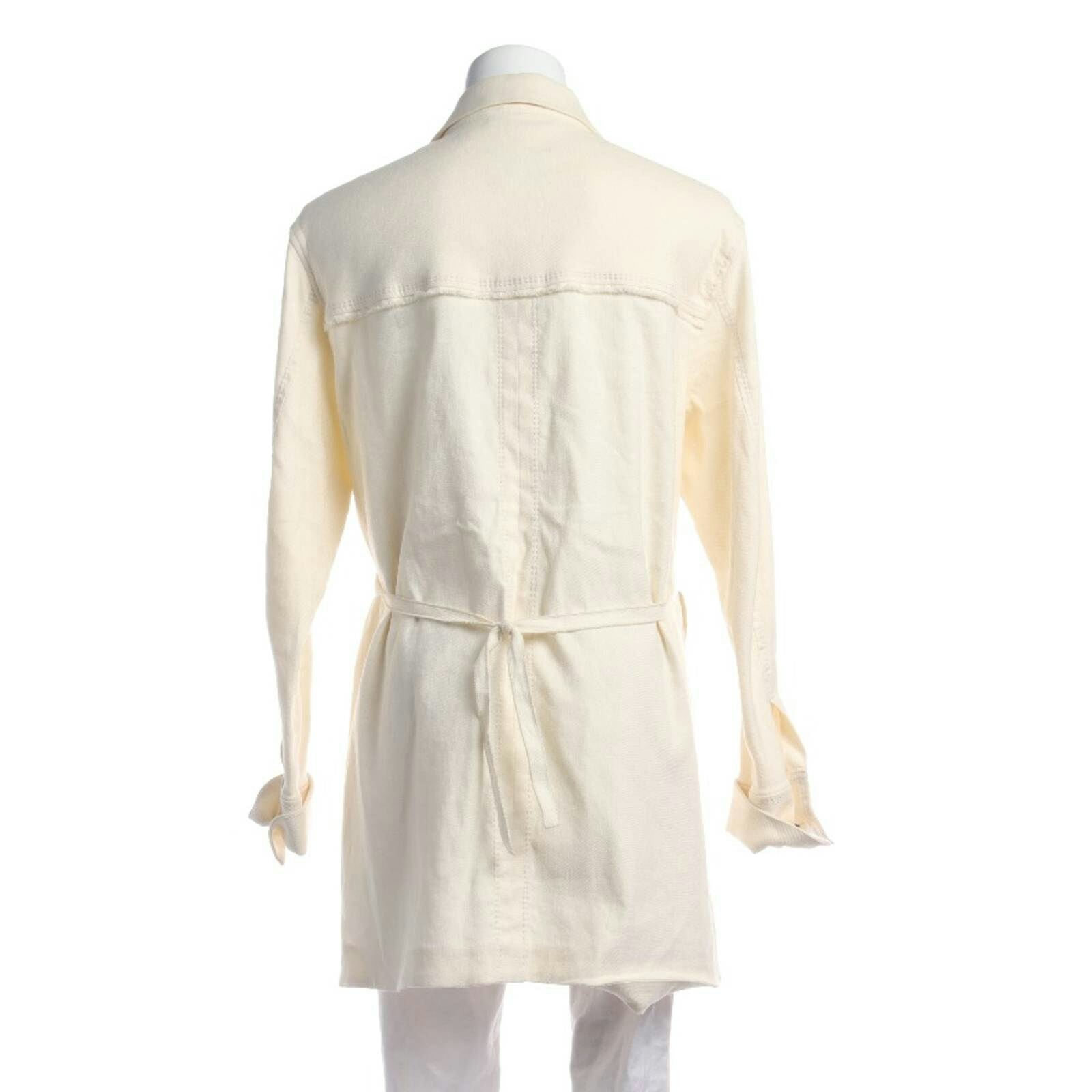 Image 2 of Denim Coat 42 Beige in color White | Vite EnVogue