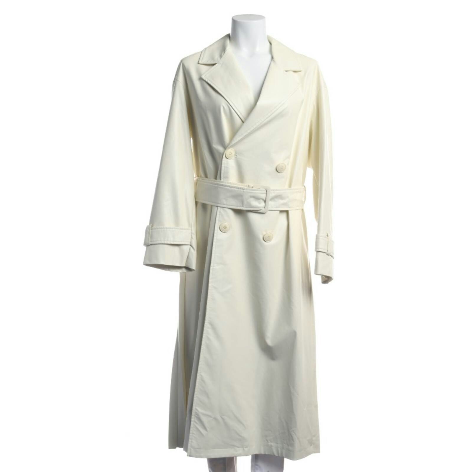 Image 1 of Mid-Season Coat 38 Beige in color White | Vite EnVogue