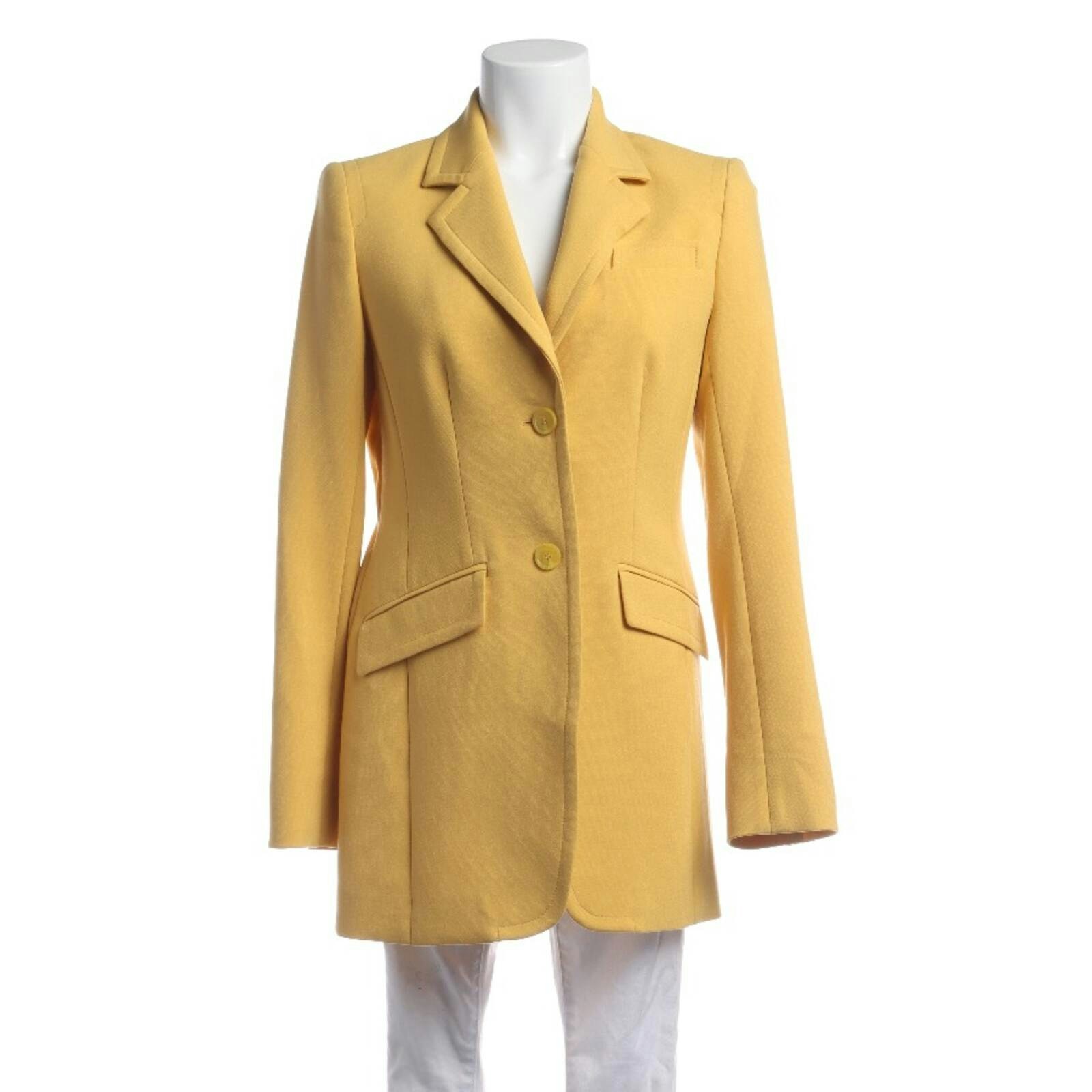 Image 1 of Mid-Season Coat 36 Yellow in color Yellow | Vite EnVogue