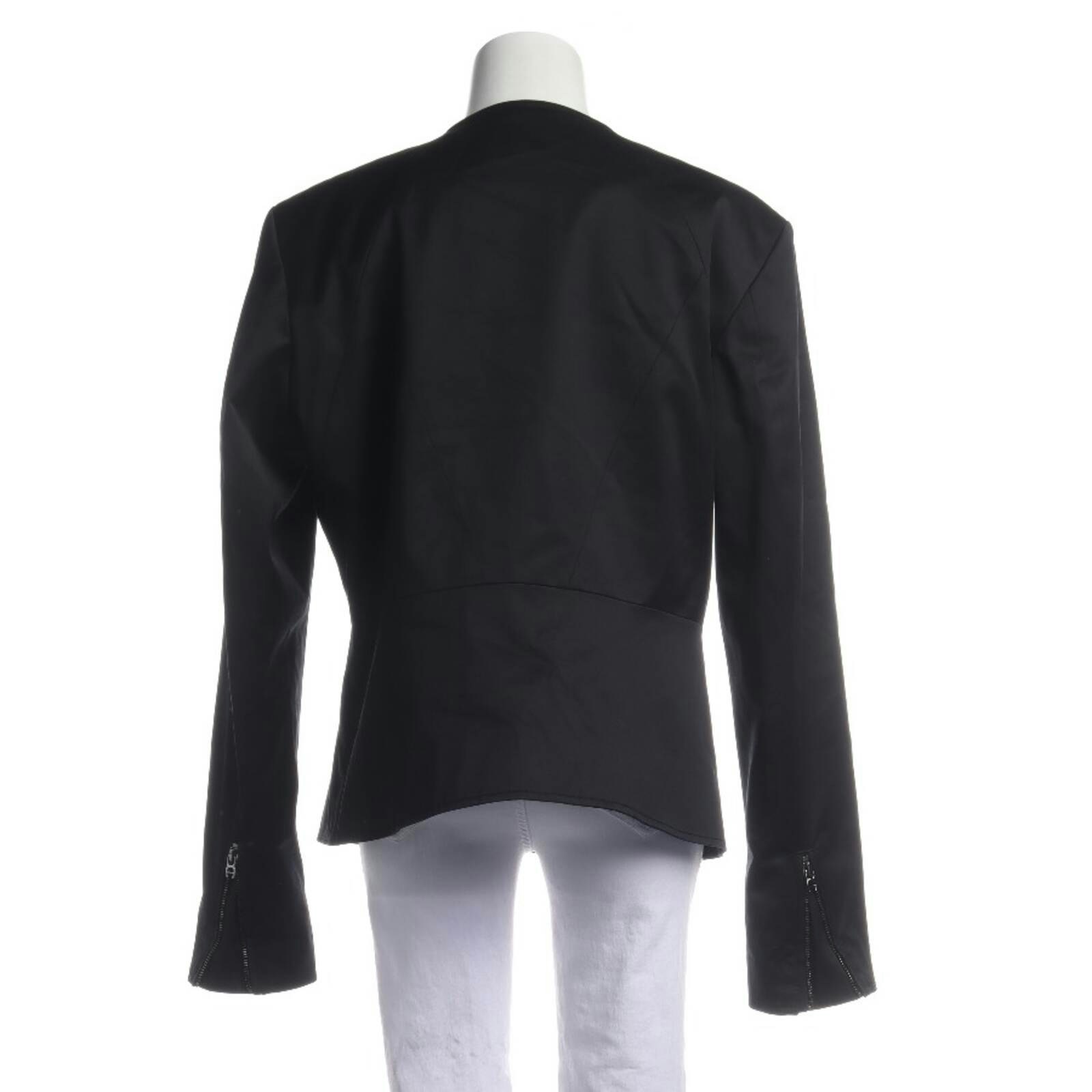 Image 2 of Mid-Season Jacket 46 Black in color Black | Vite EnVogue