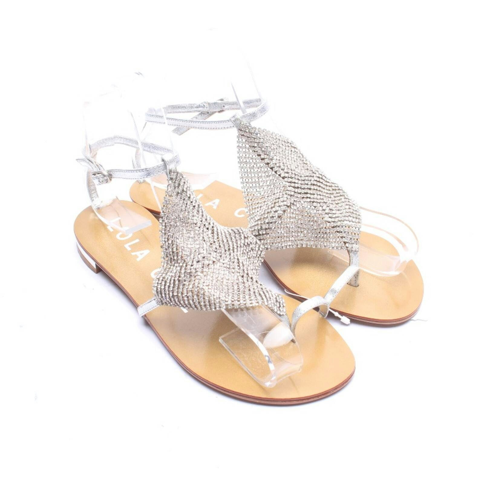 Image 1 of Sandals EUR 37 Silver in color Metallic | Vite EnVogue