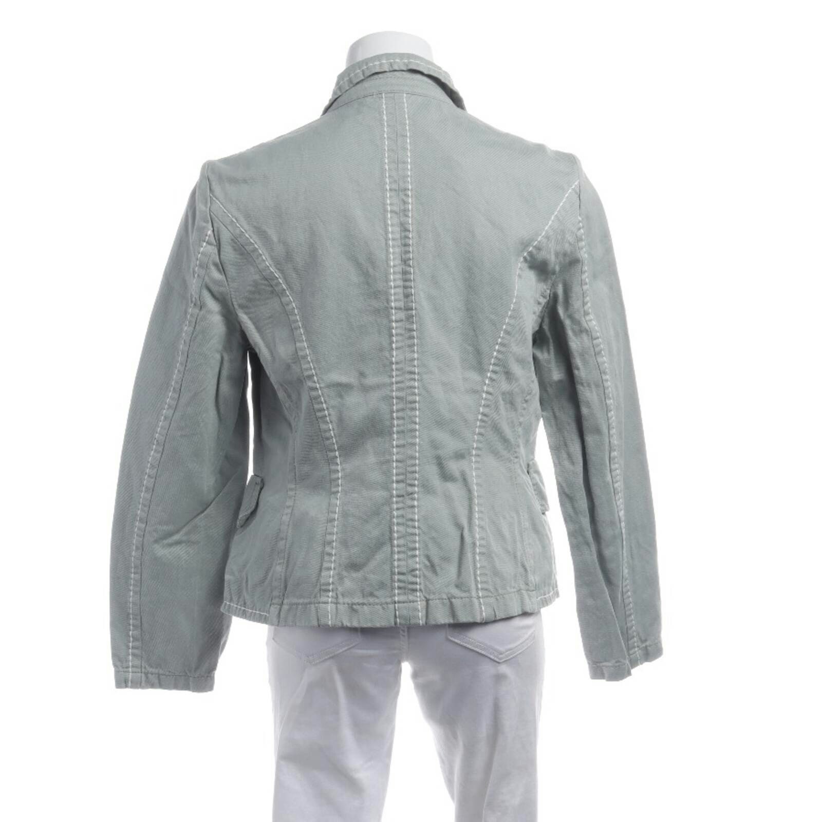 Image 2 of Denim Jacket 42 Light Green in color Green | Vite EnVogue