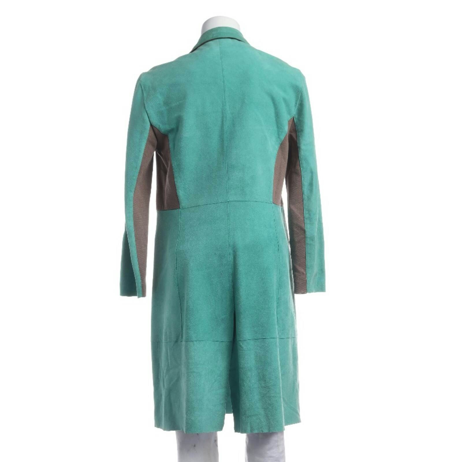 Image 2 of Leather Coat 40 Turquoise in color Blue | Vite EnVogue