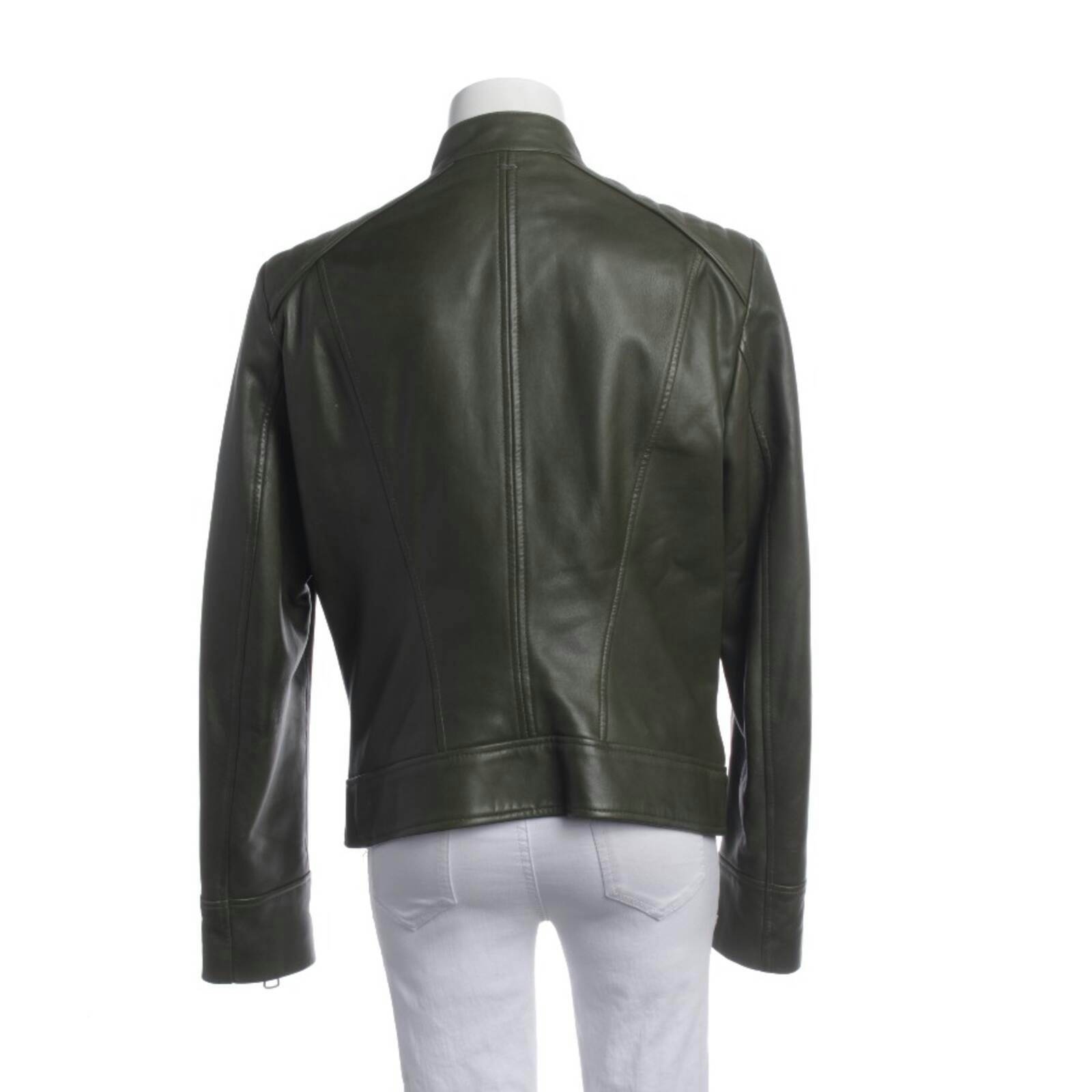 Image 2 of LeatherJacket M Green in color Green | Vite EnVogue