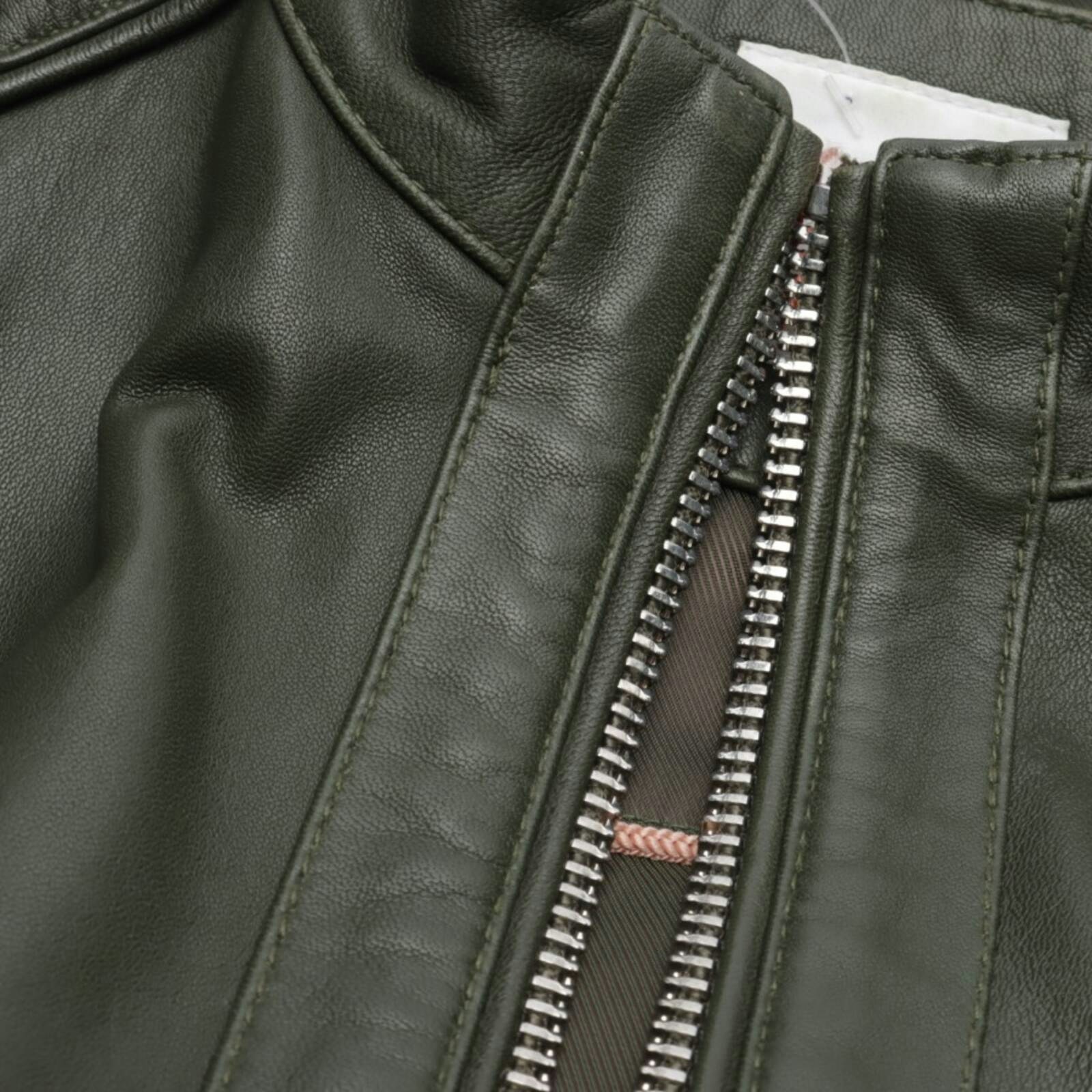 Image 3 of LeatherJacket M Green in color Green | Vite EnVogue