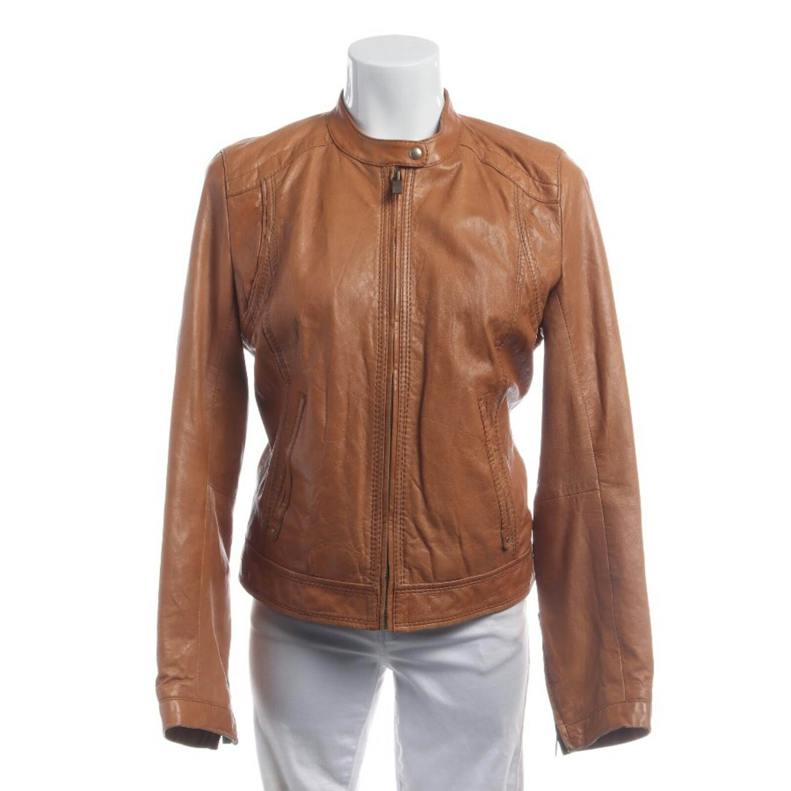 Image 1 of LeatherJacket 36 Brown in color Brown | Vite EnVogue