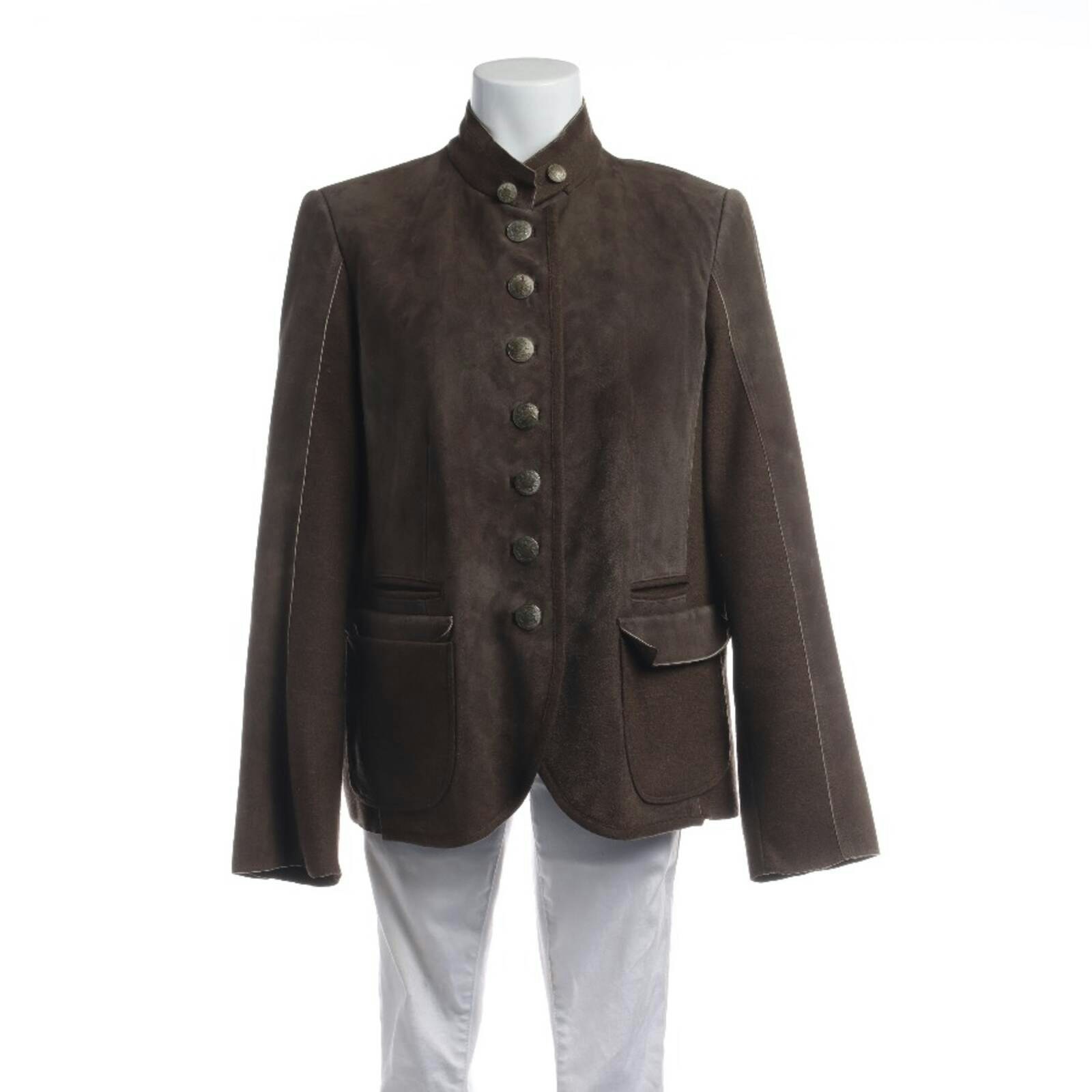 Image 1 of LeatherJacket 44 Brown in color Brown | Vite EnVogue