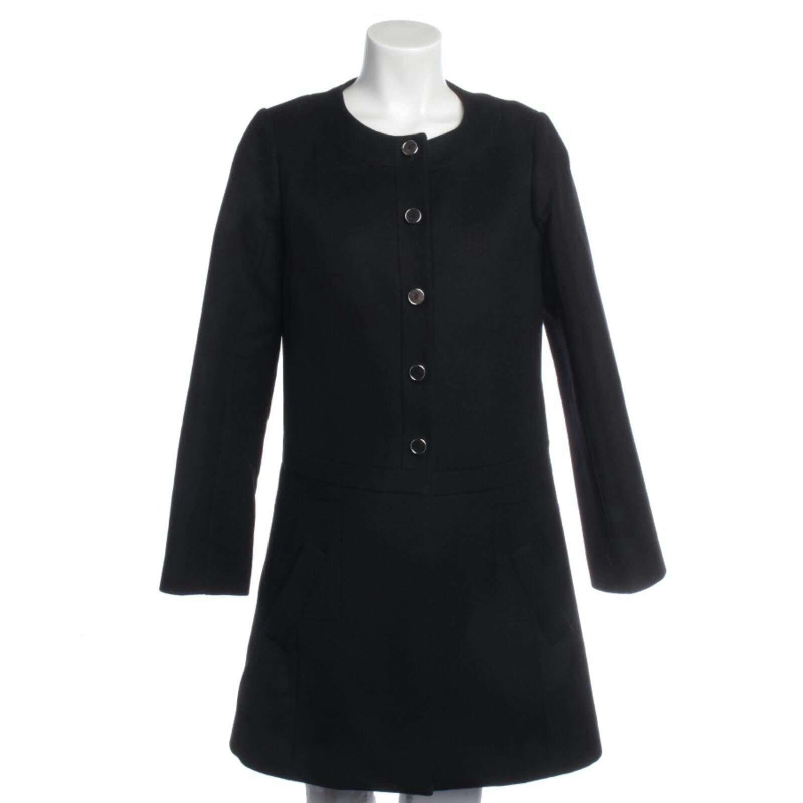 Image 1 of Mid-Season Coat 38 Black in color Black | Vite EnVogue