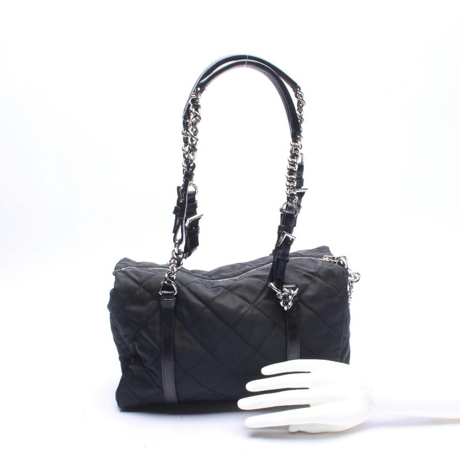 Image 2 of Nylon Shoulder Bag Black in color Black | Vite EnVogue