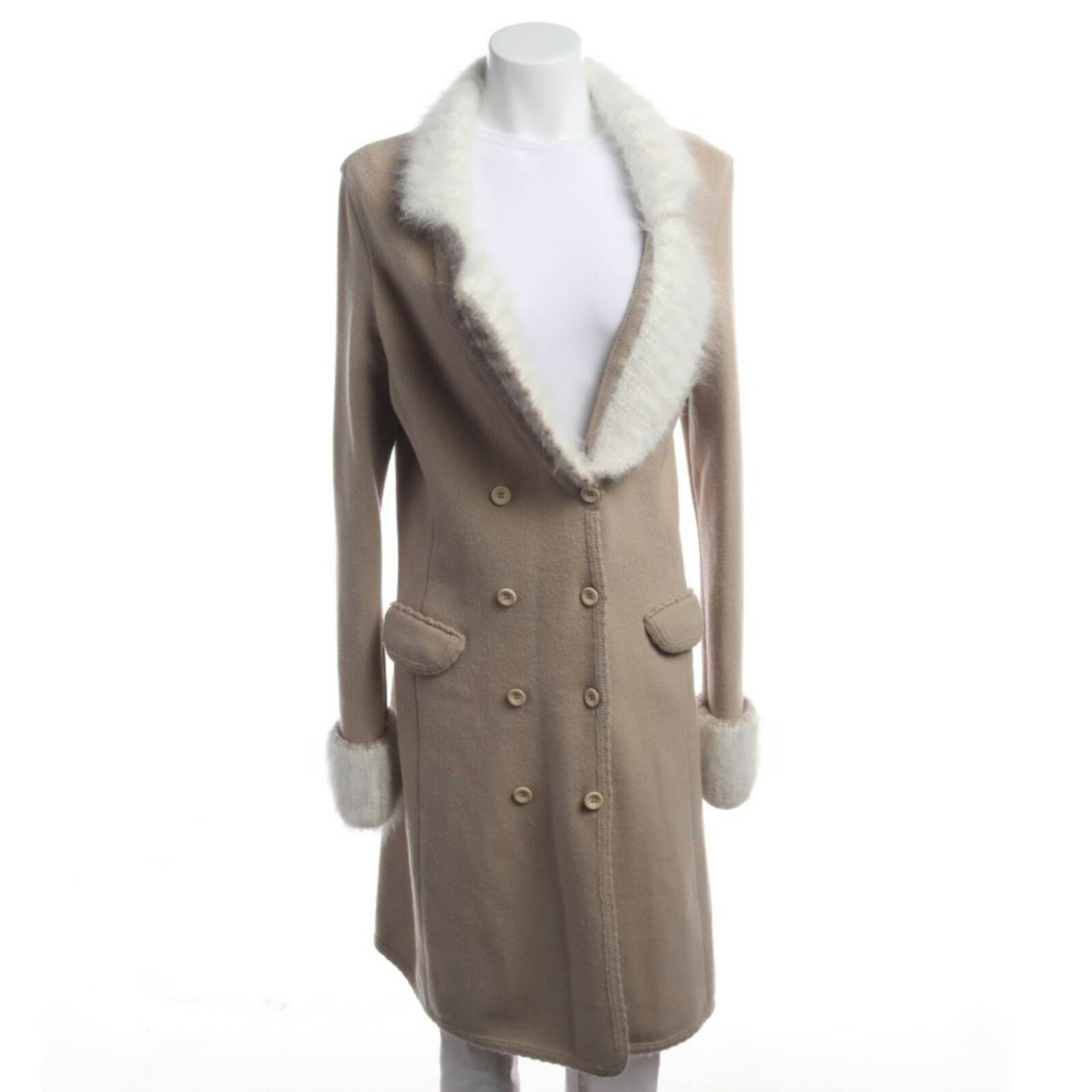 Image 1 of Coat 38 Beige in color White | Vite EnVogue