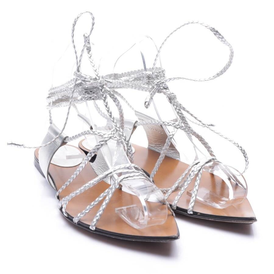 Image 1 of Strappy Sandals EUR 37 Silver in color Metallic | Vite EnVogue