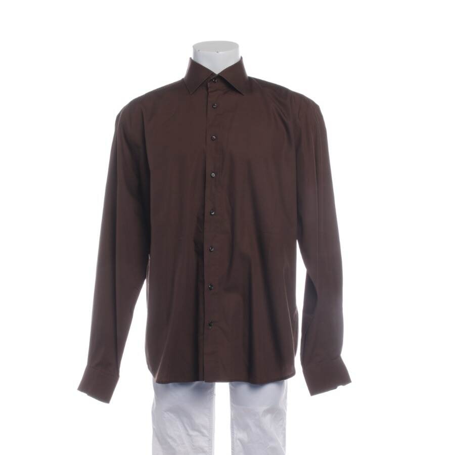 Image 1 of Casual Shirt 43 Dark Brown in color Brown | Vite EnVogue