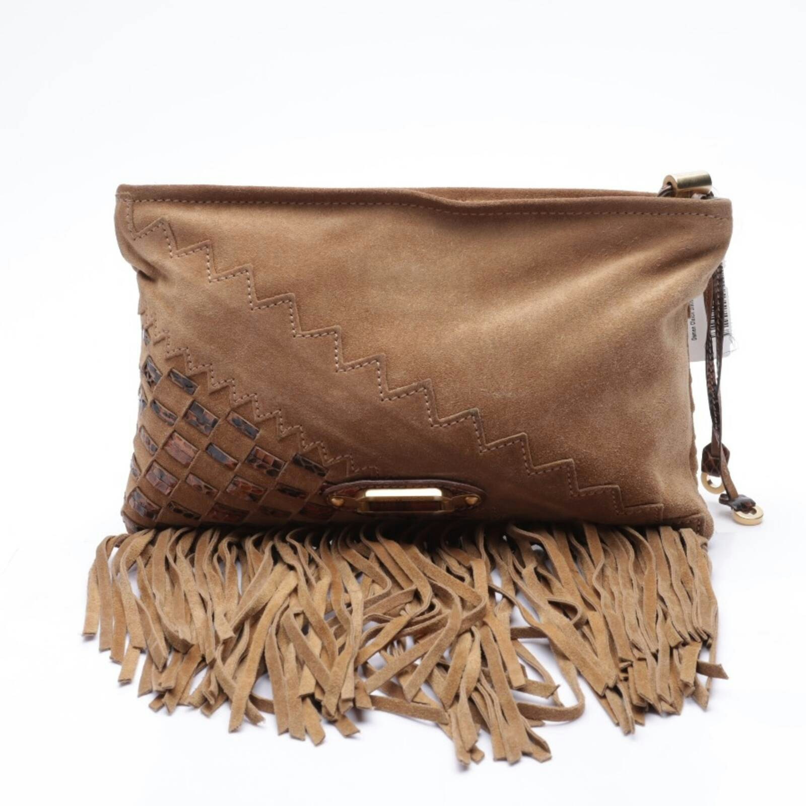 Image 1 of Clutch Bag Light Brown in color Brown | Vite EnVogue