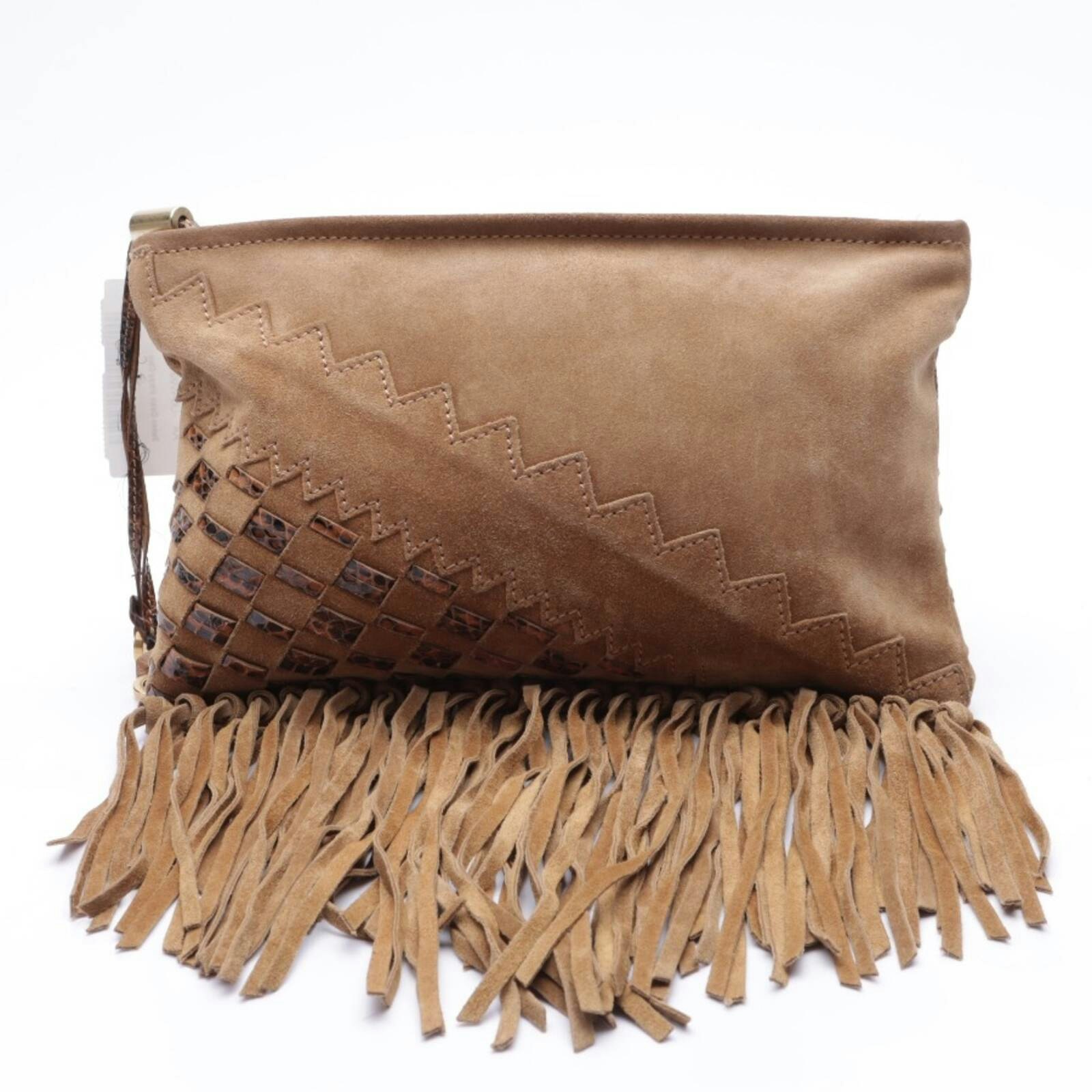 Image 2 of Clutch Bag Light Brown in color Brown | Vite EnVogue