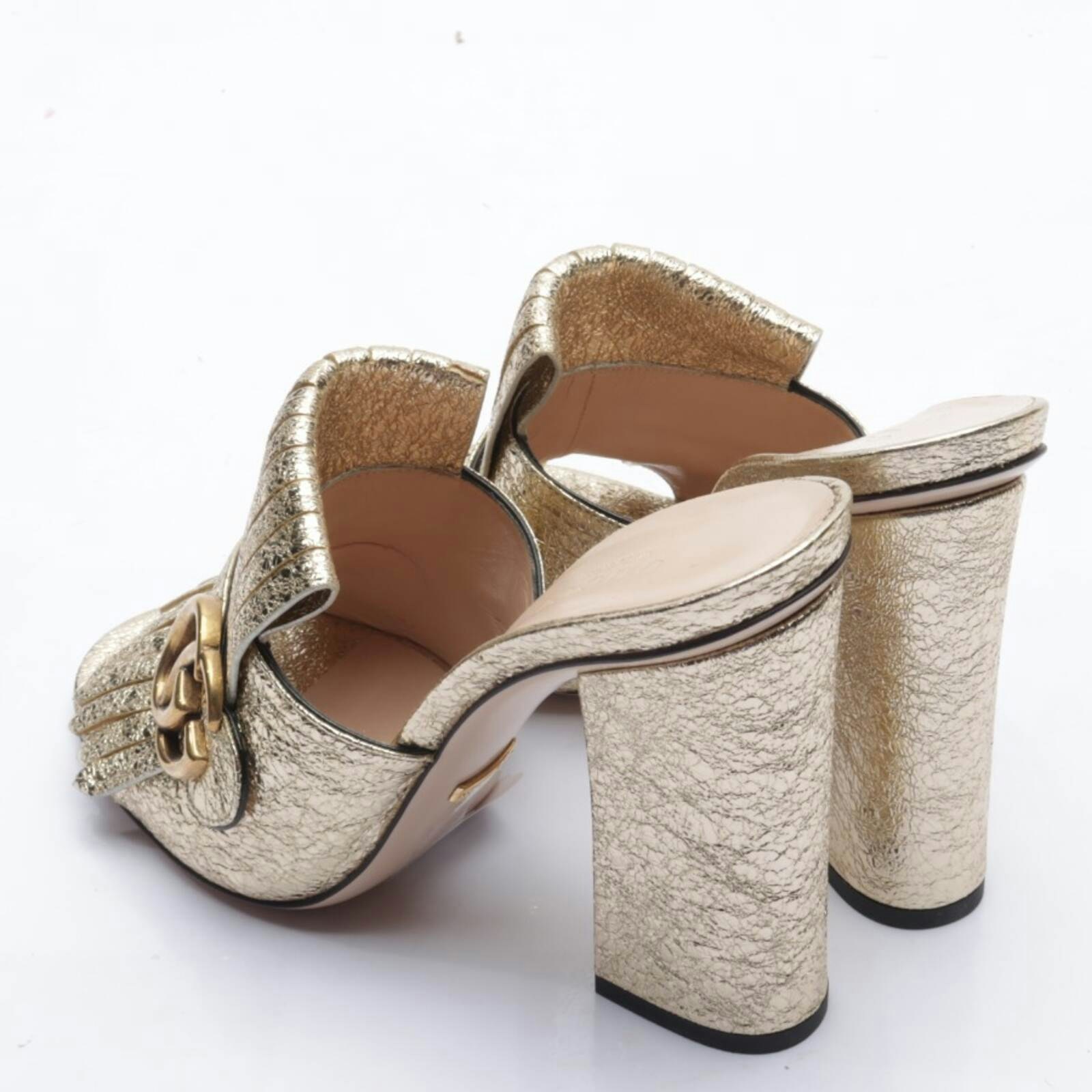 Image 2 of Marmont Heeled Sandals EUR38 Gold in color Metallic | Vite EnVogue