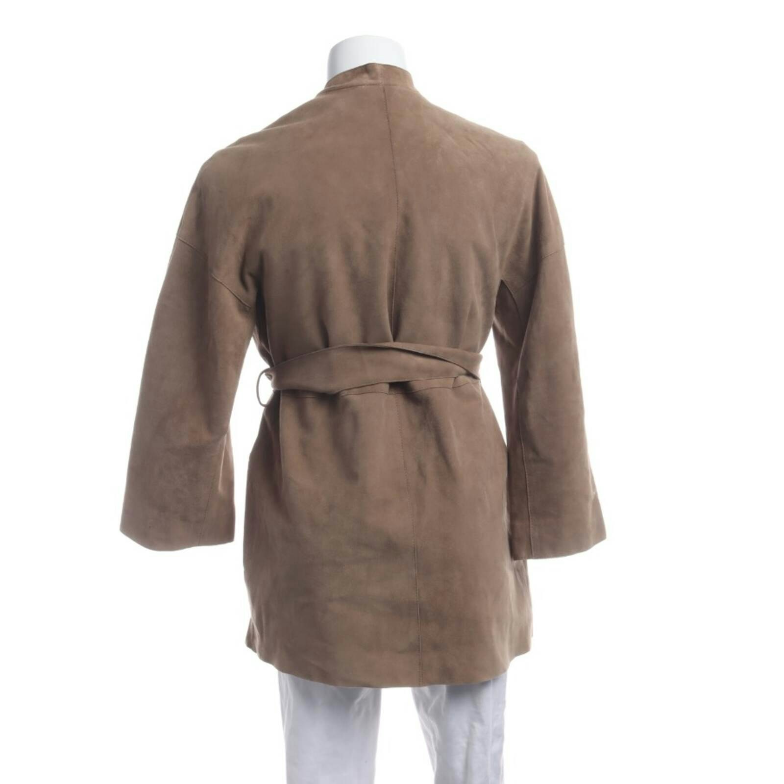 Image 2 of Leather Coat 36 Brown in color Brown | Vite EnVogue