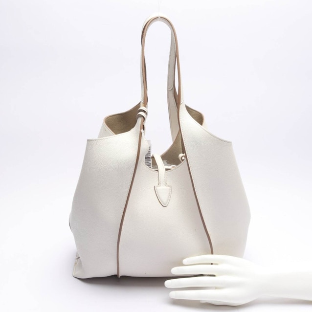 Bag in Leather Medium Shopper Weiß | Vite EnVogue