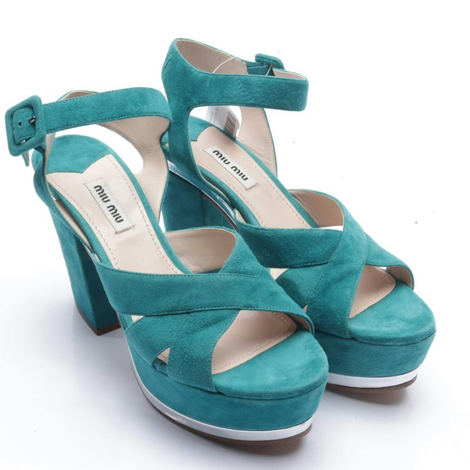 Image 1 of Heeled Sandals EUR38 Turquoise in color Blue | Vite EnVogue