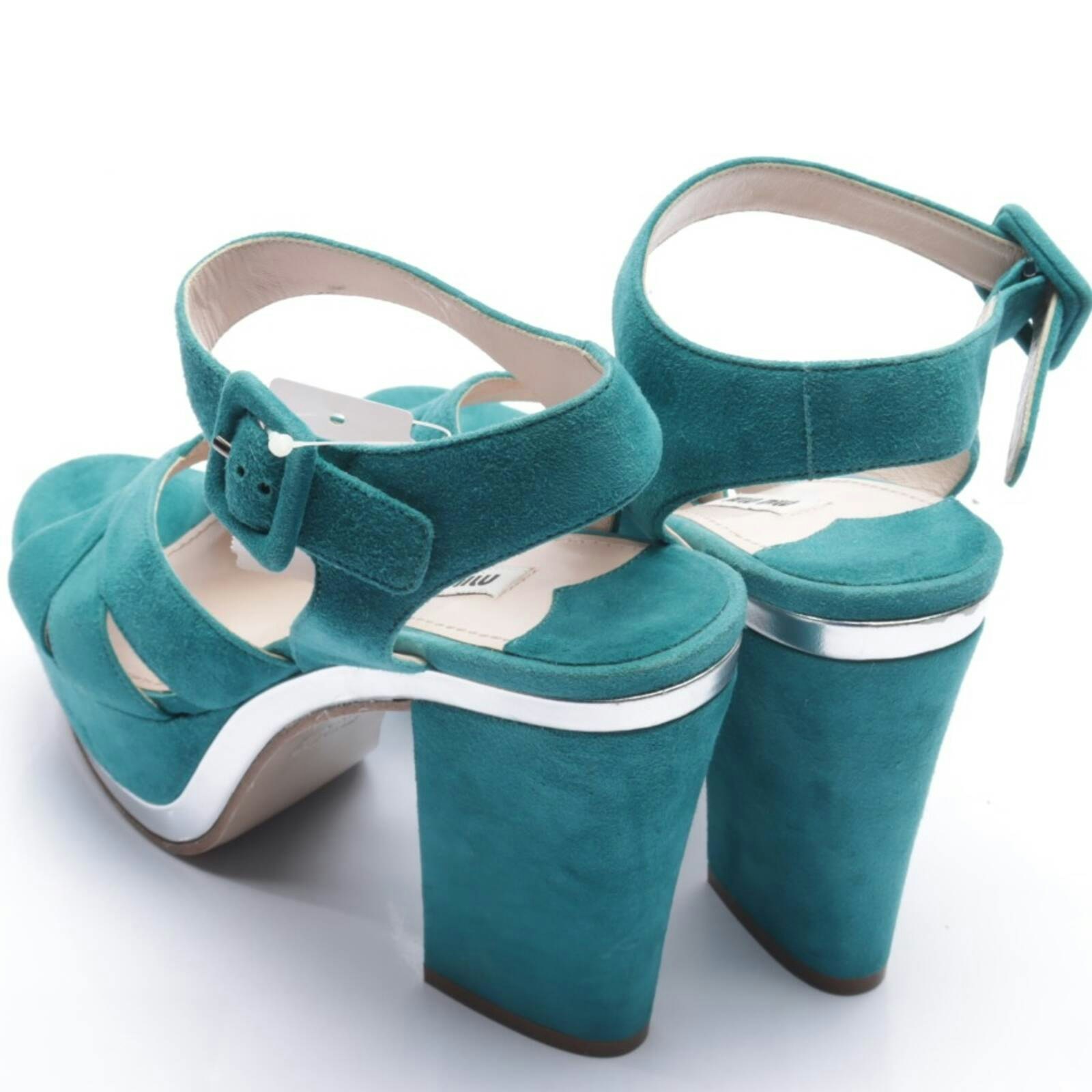 Image 2 of Heeled Sandals EUR38 Turquoise in color Blue | Vite EnVogue