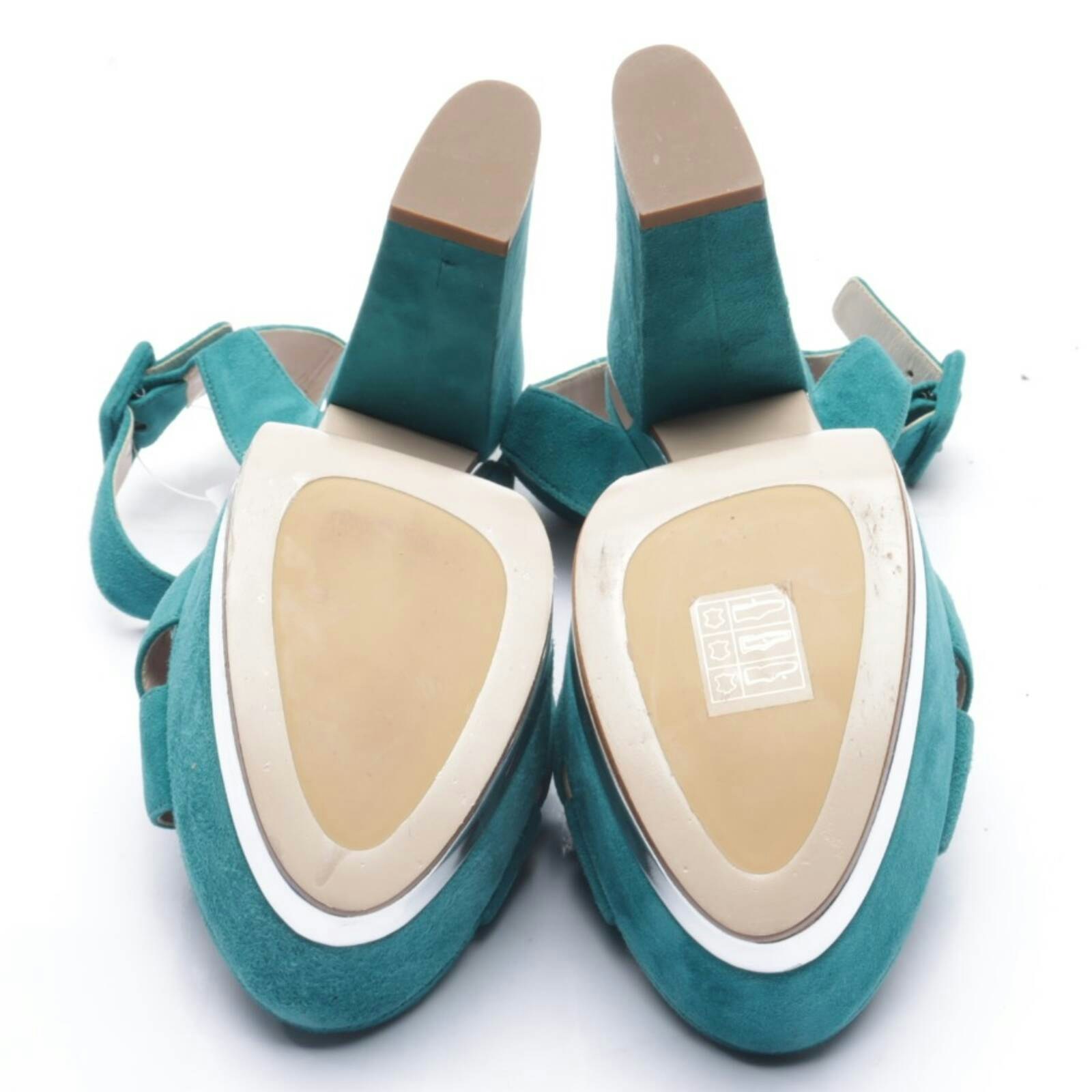 Image 3 of Heeled Sandals EUR38 Turquoise in color Blue | Vite EnVogue