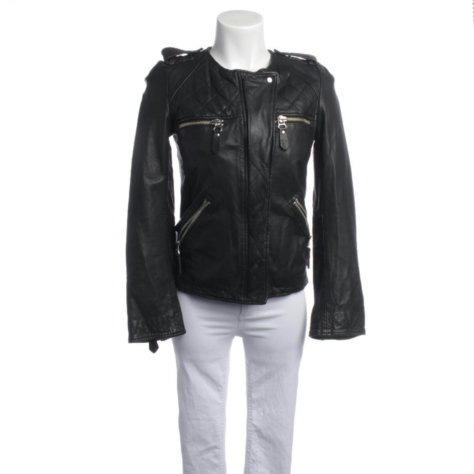 Image 1 of LeatherJacket 34 Black in color Black | Vite EnVogue