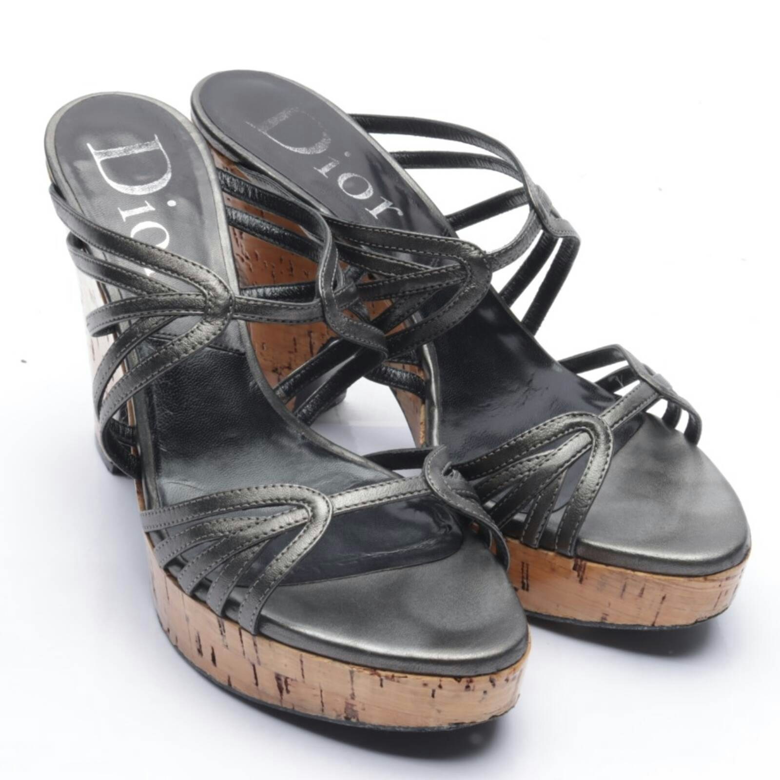 Image 1 of Heeled Sandals EUR 39 Dark Gray in color Gray | Vite EnVogue