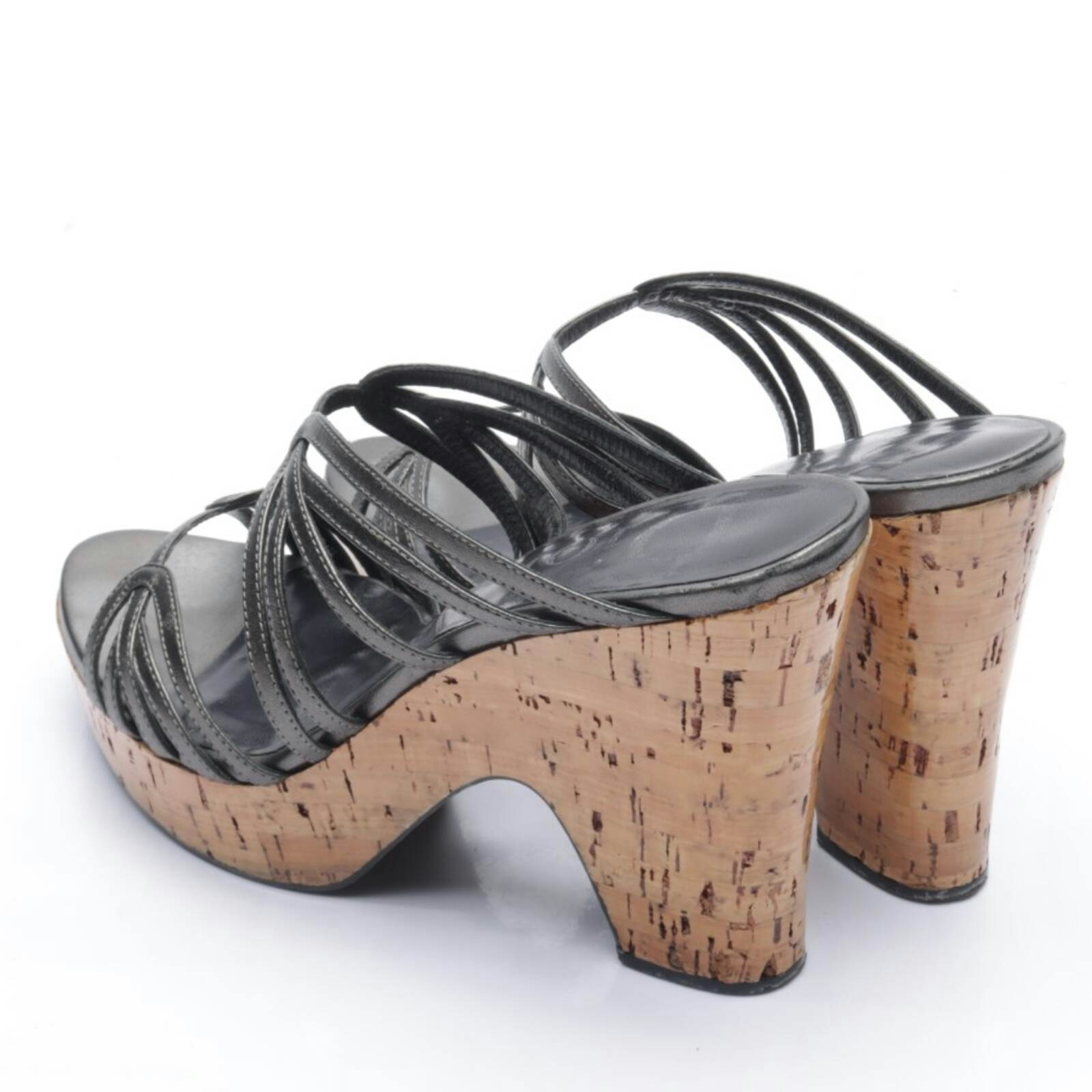 Image 2 of Heeled Sandals EUR 39 Dark Gray in color Gray | Vite EnVogue