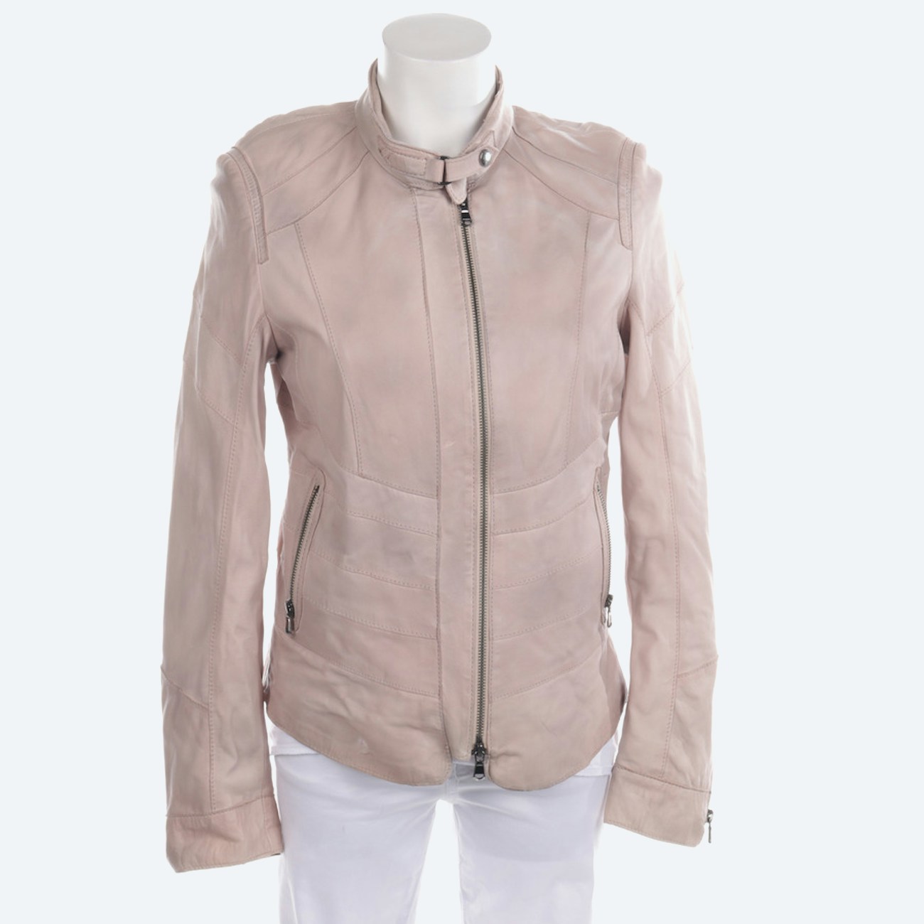 Image 1 of LeatherJacket 42 Peach in color Yellow | Vite EnVogue