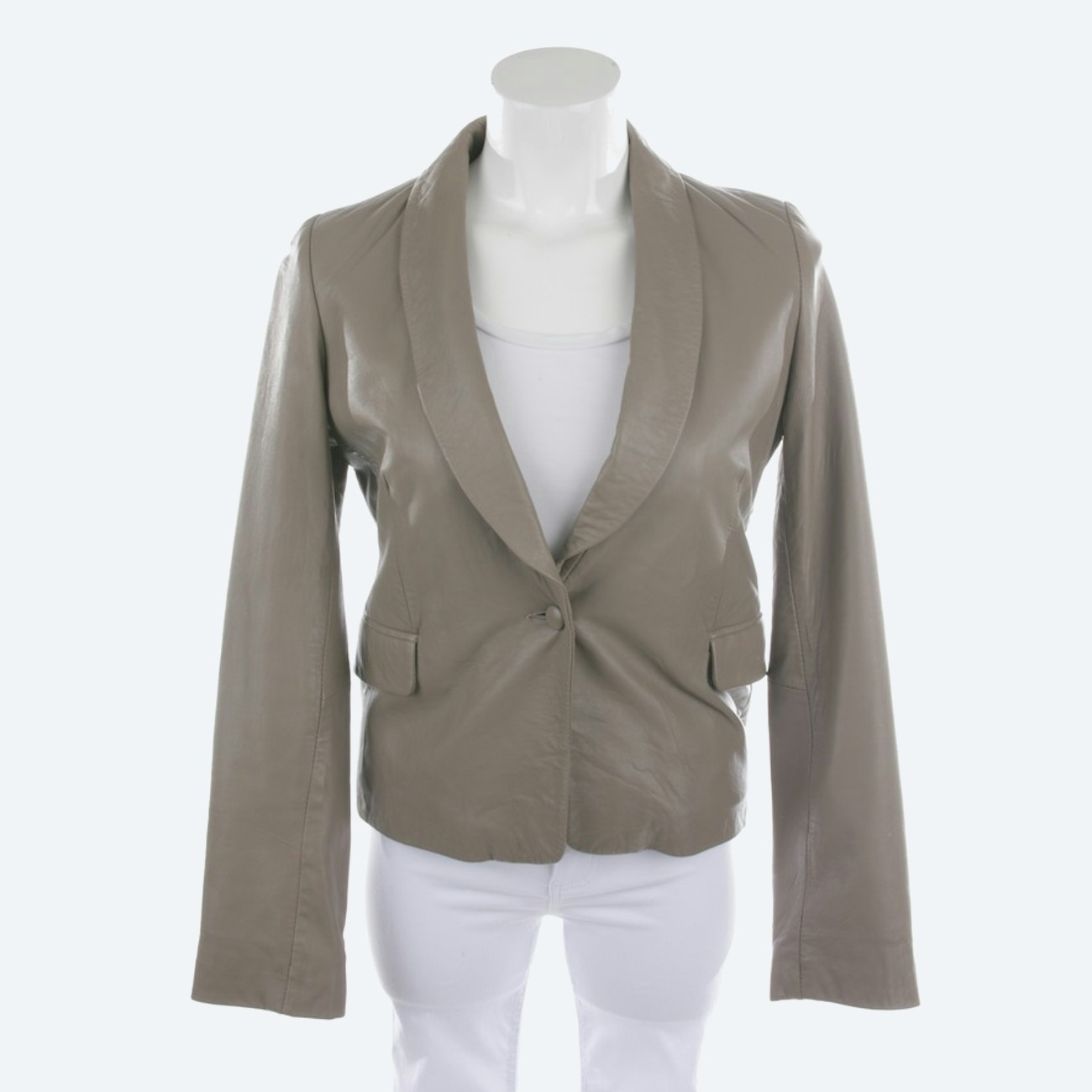 Image 1 of LeatherJacket 32 Gray in color Gray | Vite EnVogue