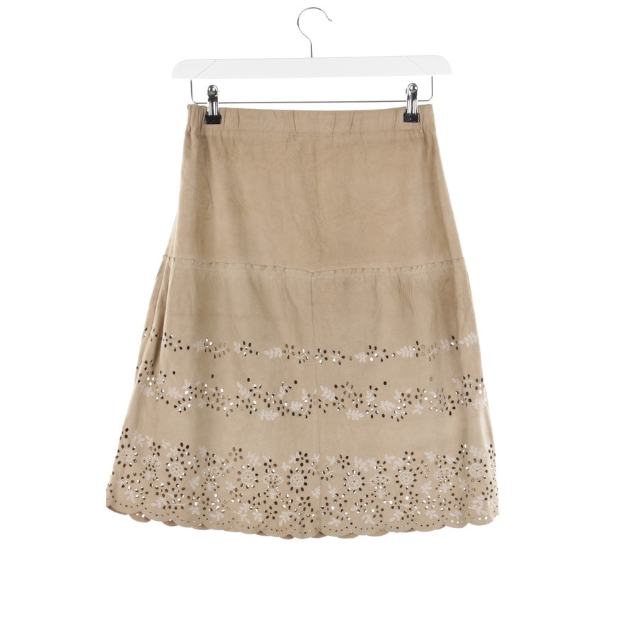 Image 2 of Leather Skirt 32 Beige in color White | Vite EnVogue