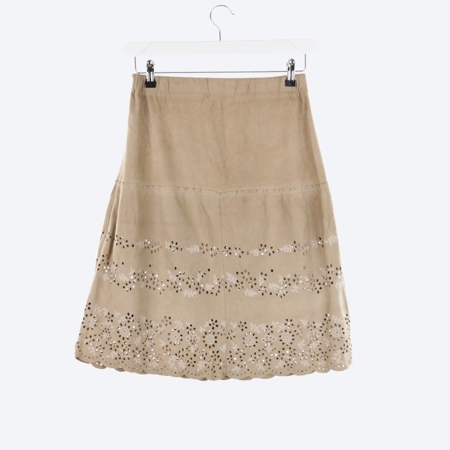 Image 2 of Leather Skirt 32 Beige in color White | Vite EnVogue