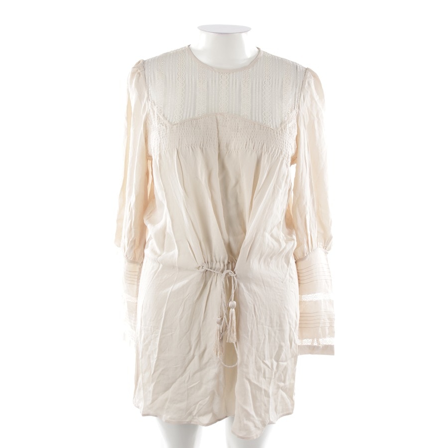 Image 1 of Silk Dress L Beige in color White | Vite EnVogue