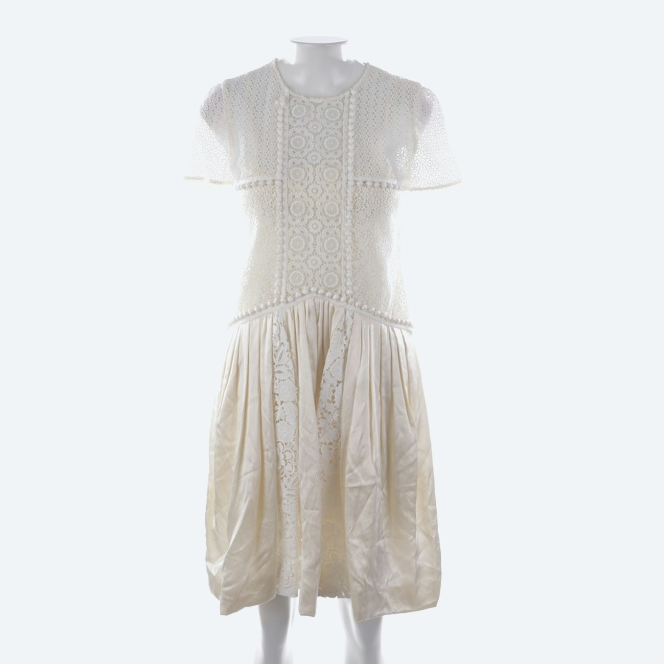 Image 1 of Silk Dress 40 White in color White | Vite EnVogue