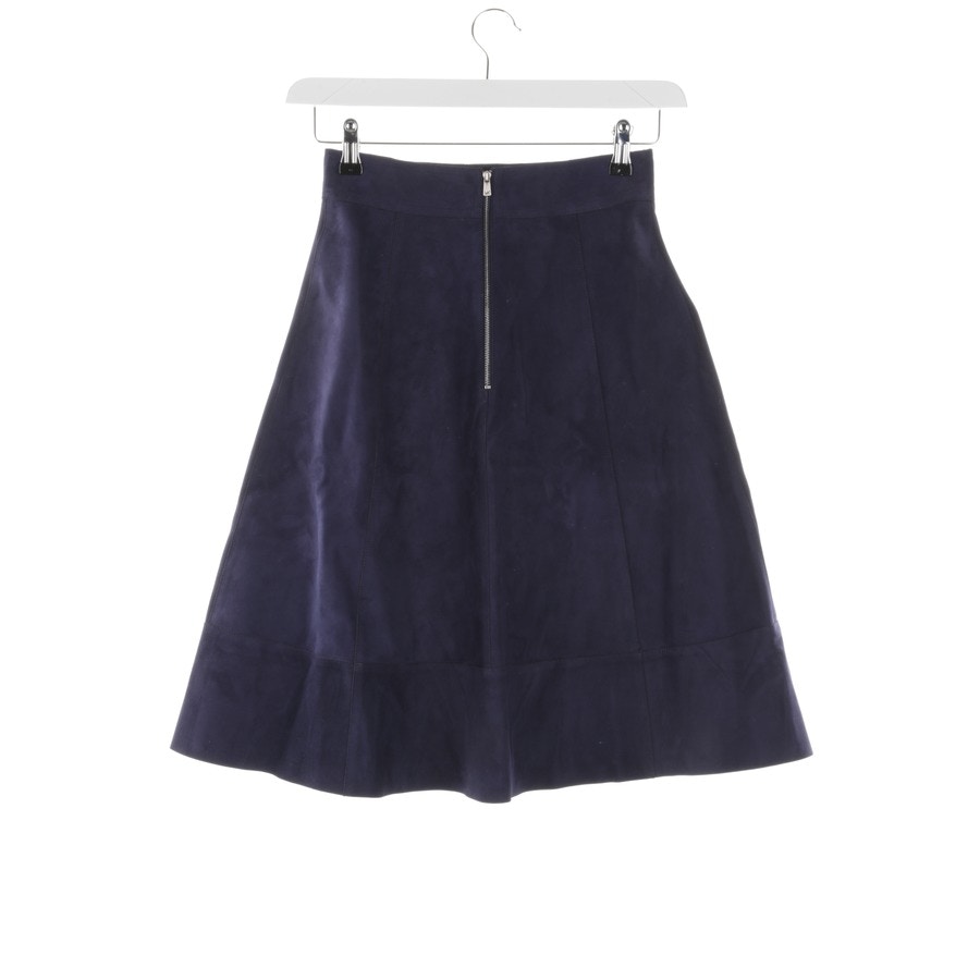 Image 2 of Leather Skirt 32 Navy in color Blue | Vite EnVogue