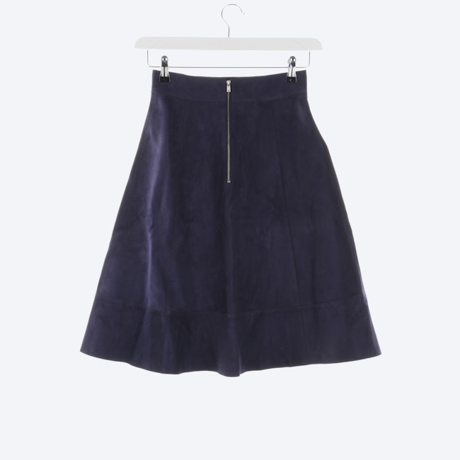 Image 2 of Leather Skirt 32 Navy in color Blue | Vite EnVogue
