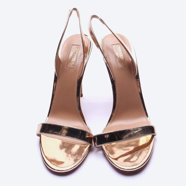 Image 2 of Heeled Sandals EUR 41 Gold in color Metallic | Vite EnVogue