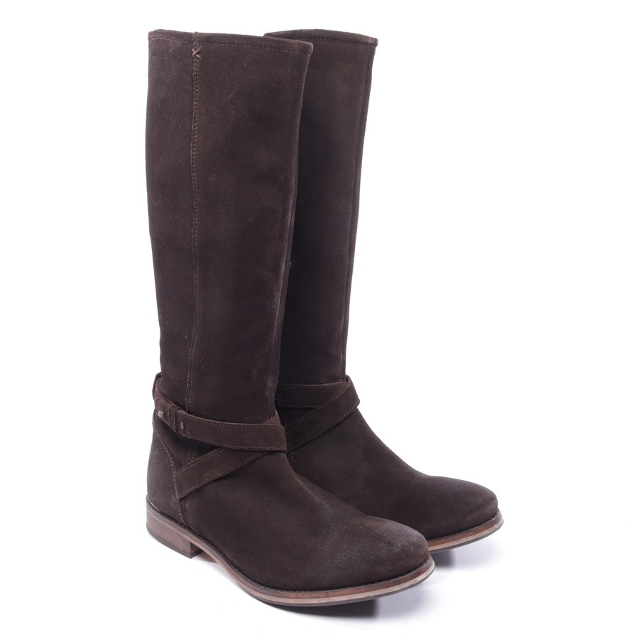 Image 3 of Boots EUR 38 Dark Brown in color Brown | Vite EnVogue