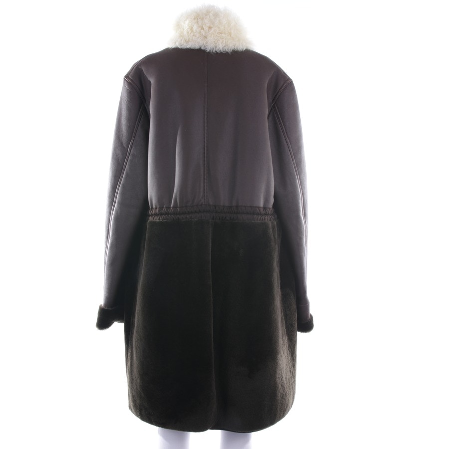 Image 2 of Leather Coat 36 Dark Brown in color Brown | Vite EnVogue