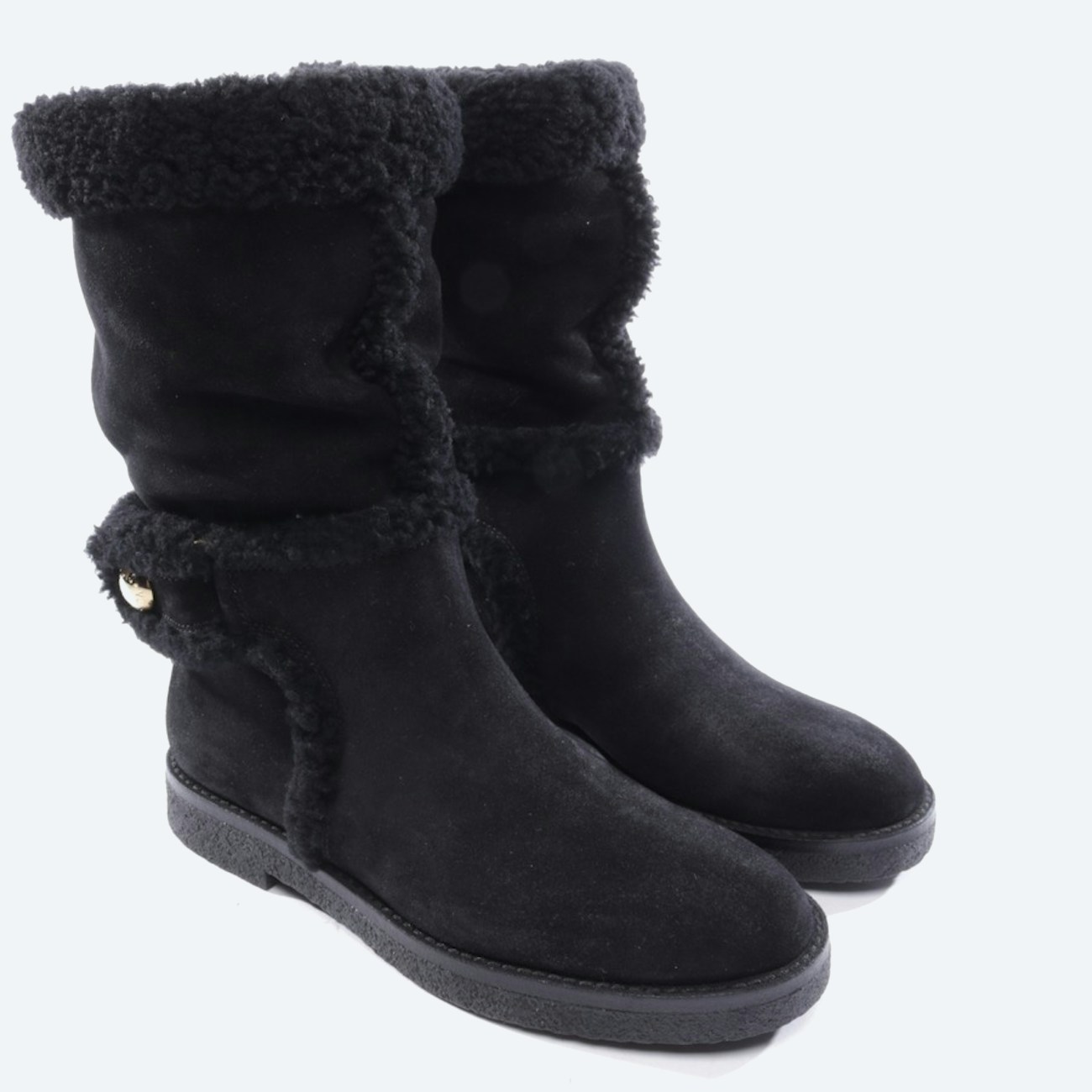 Image 1 of Snowy Flat Half Boot winter-/snow boots EUR 37 black in color black | Vite EnVogue