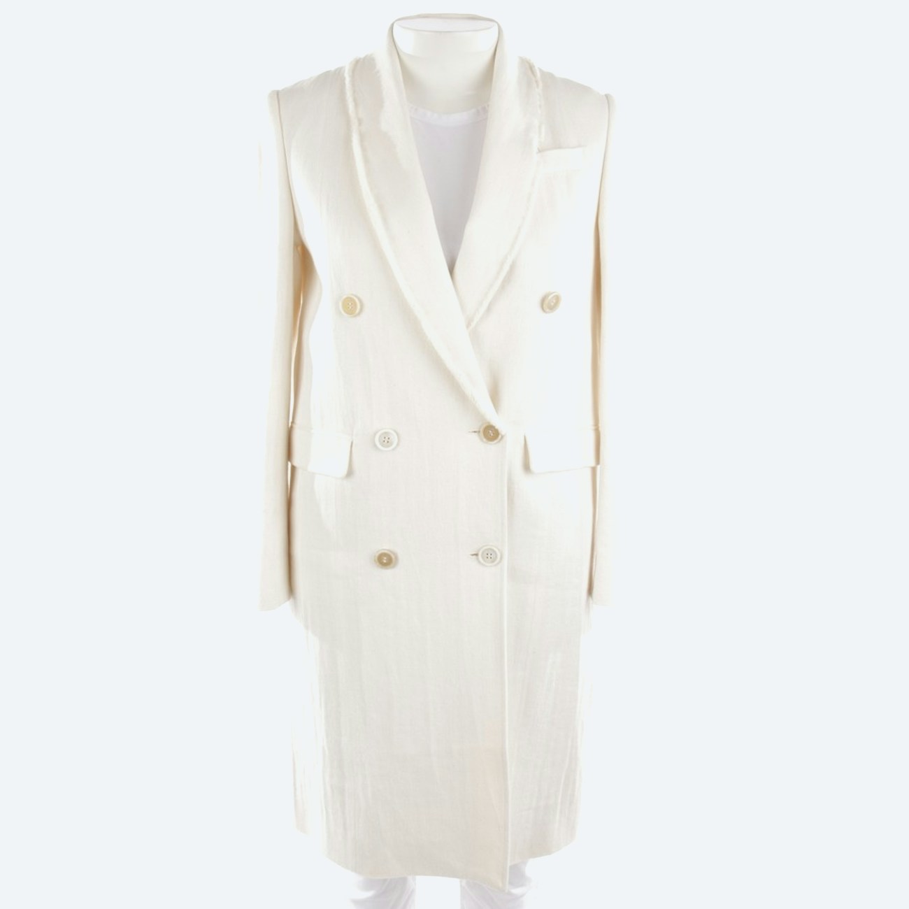 Image 1 of Between-seasons Coat 38 Ivory in color White | Vite EnVogue
