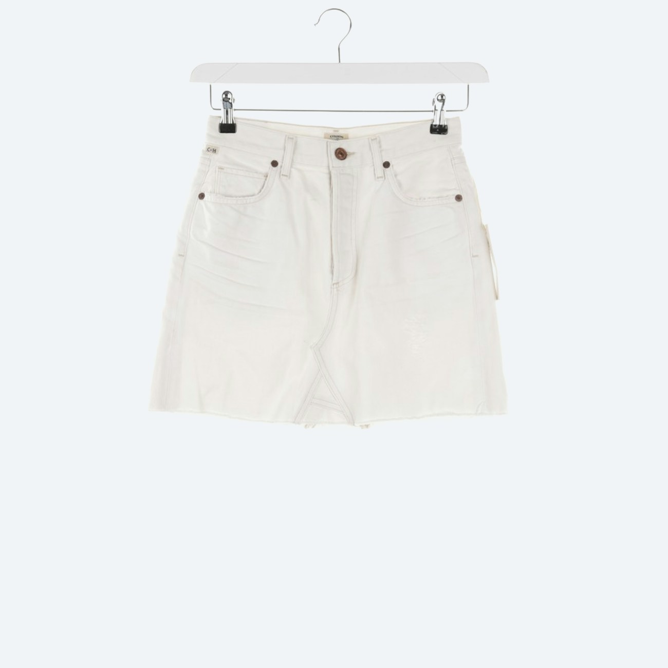 Image 1 of Mini Skirt W28 White in color White | Vite EnVogue