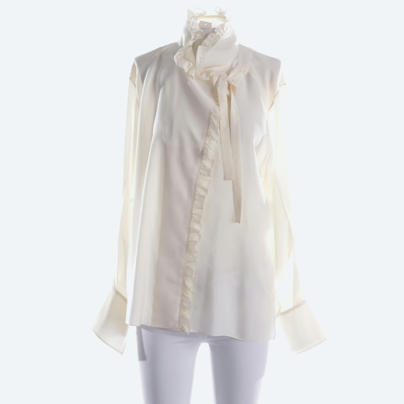 Image 1 of Silk Blouse 38 Cream in color Brown | Vite EnVogue
