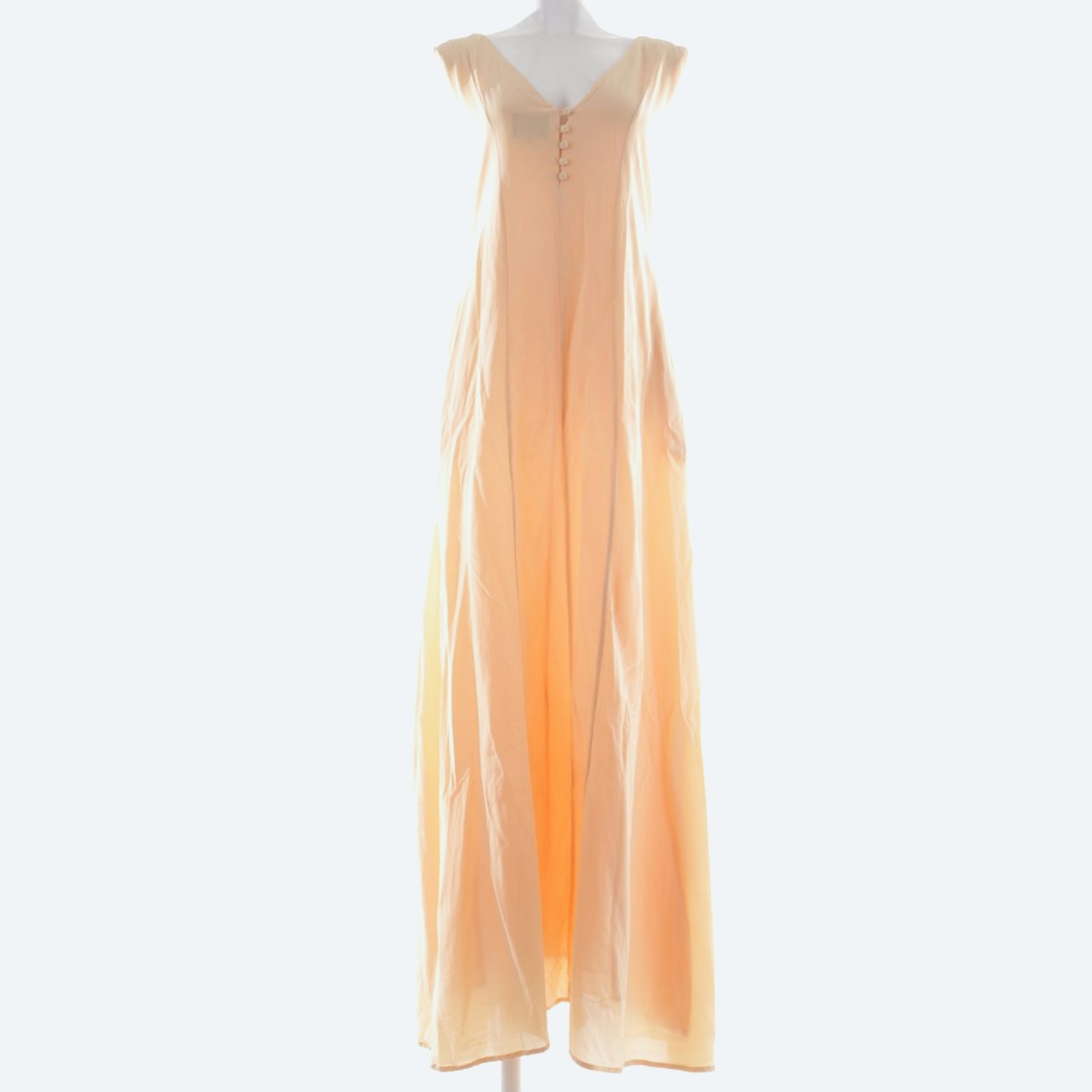 Image 1 of Silk Dress M Peach in color Yellow | Vite EnVogue