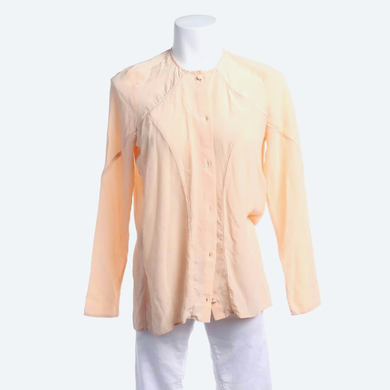 Image 1 of Silk Shirt M Peach in color Yellow | Vite EnVogue
