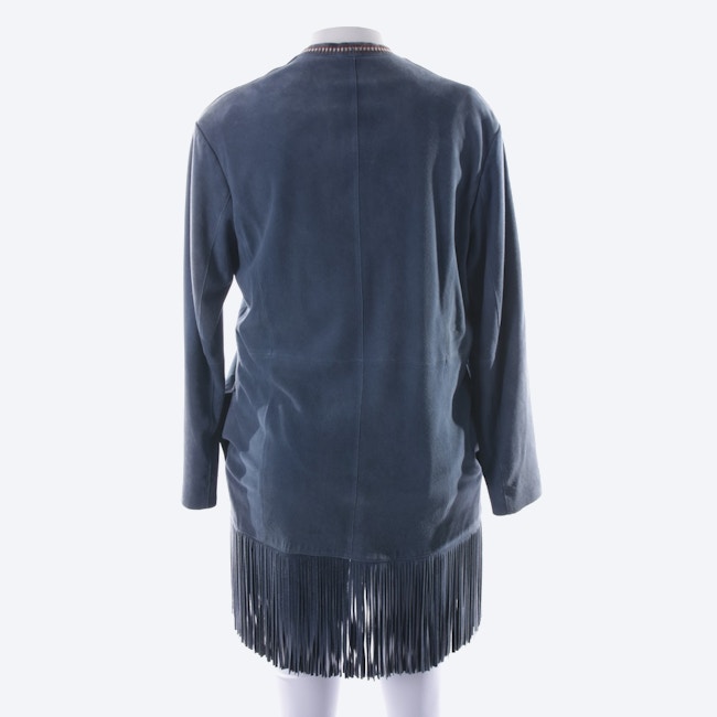 Image 2 of Leather Coat 42 Navy in color Blue | Vite EnVogue
