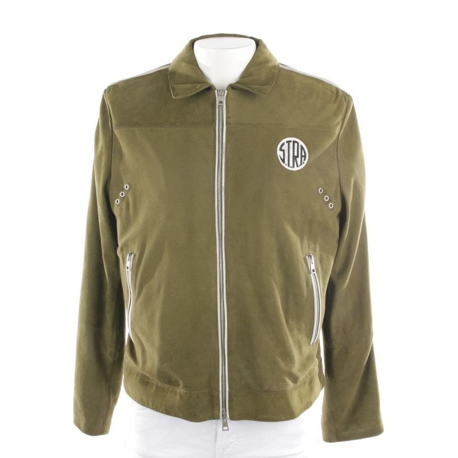 Image 1 of Leather jacket XL Olivedrab in color Green | Vite EnVogue