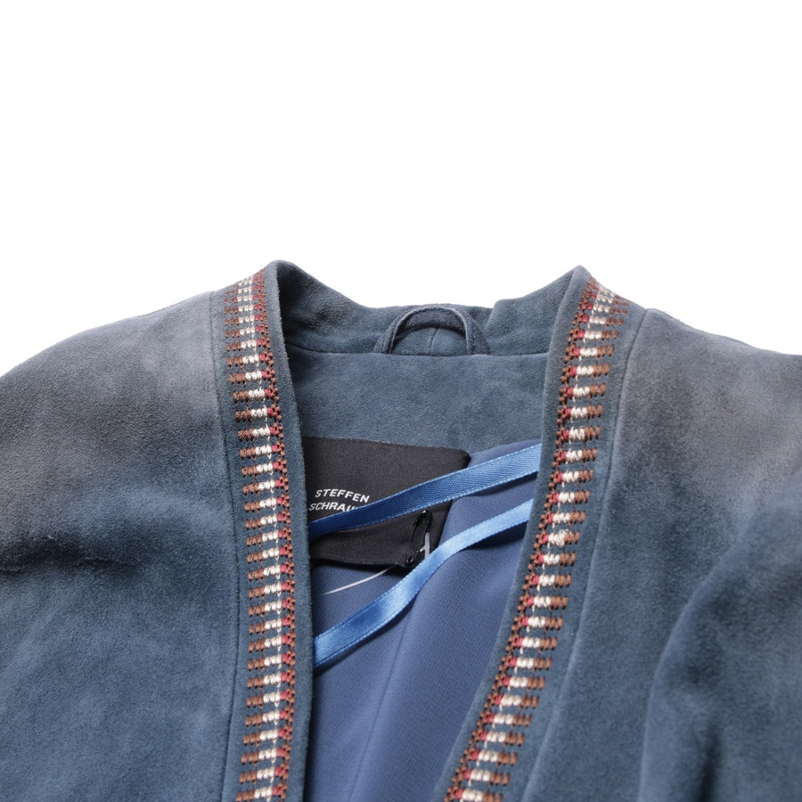 Image 3 of Leather Coat 40 Light Blue in color Blue | Vite EnVogue