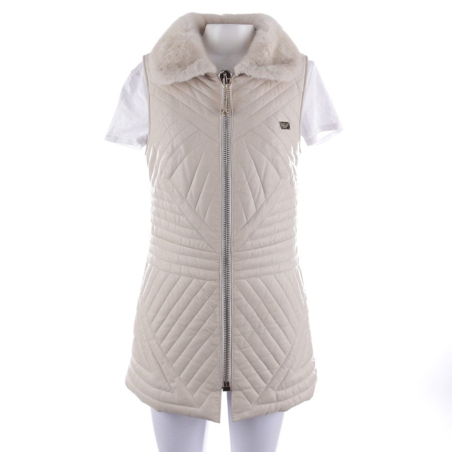 Image 1 of Leather Vest M Cream in color White | Vite EnVogue