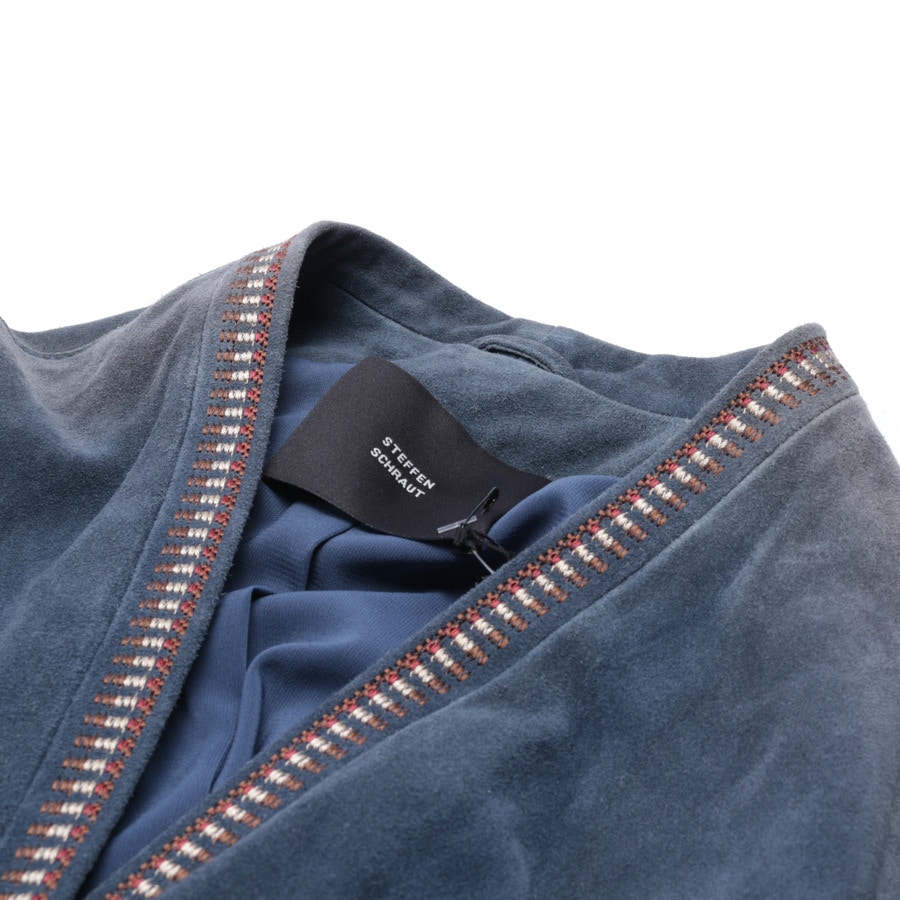 Image 5 of Leather Coat 40 Blue in color Blue | Vite EnVogue